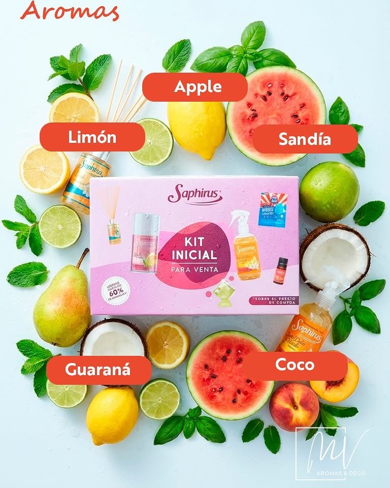 Aromas frutales: limón, sandía, apple, guaraná y coco